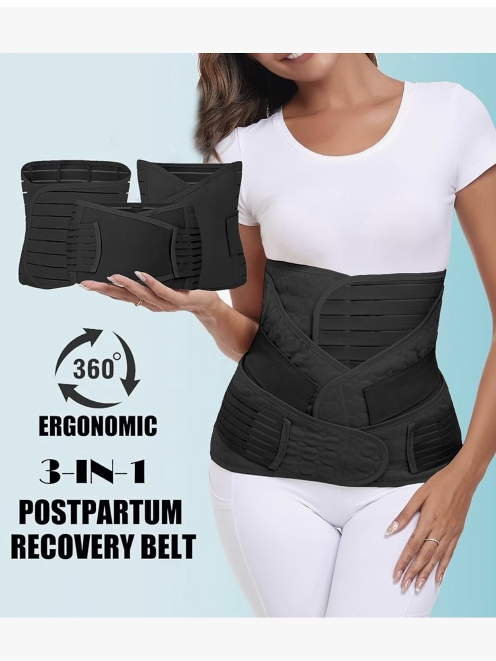 MAMODY 3-in-1 Postpartum Recovery Belt - Black